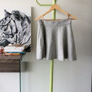 Club Monaco Grey Wool A-Line Mini Skirt US 4
